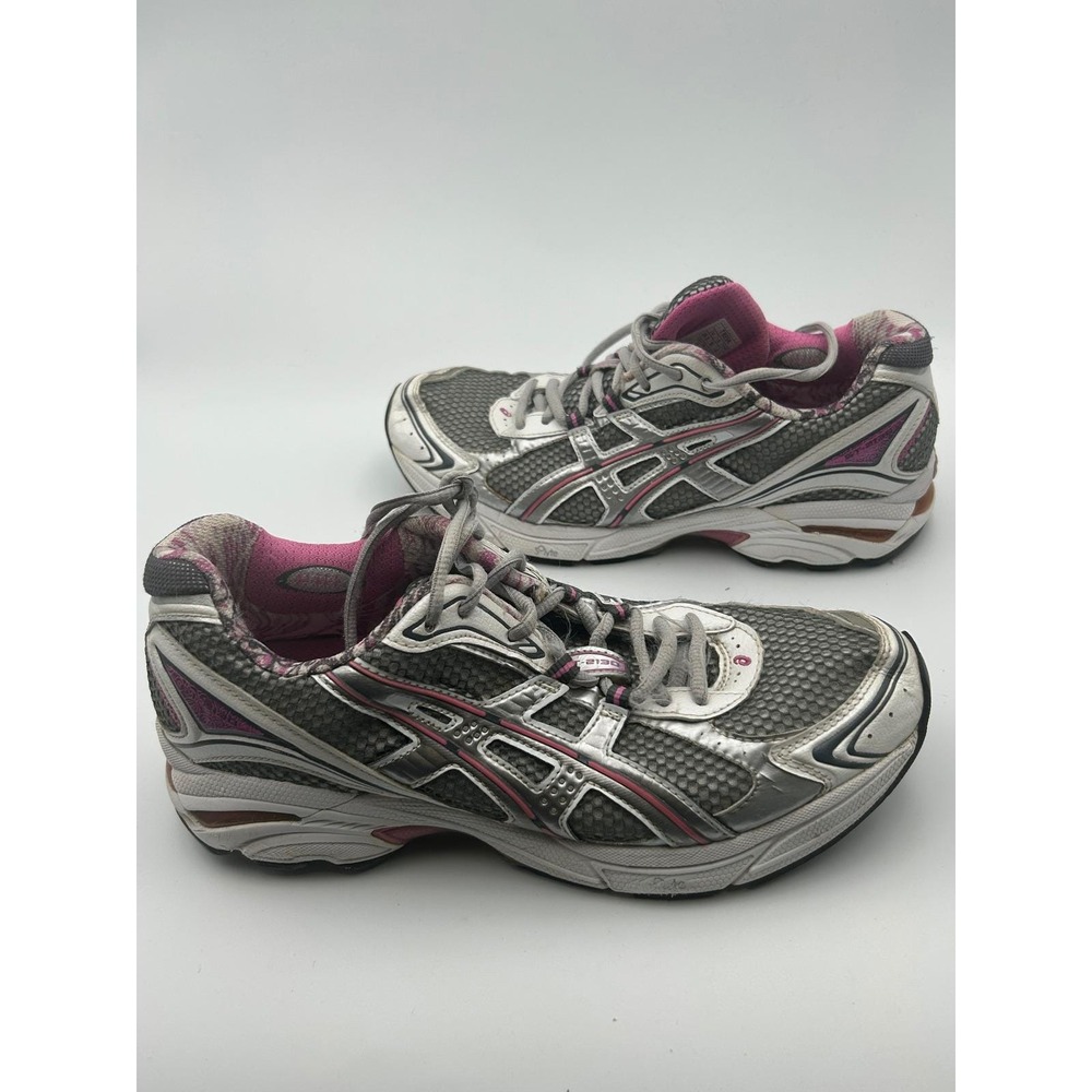 Asics GT-2130 Womens Running Shoes Silver Pink TN854 Size 9.5 Grey Sneakers